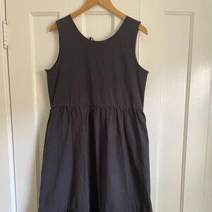 Birdie Sleeveless Dress Crinkle Cotton Black